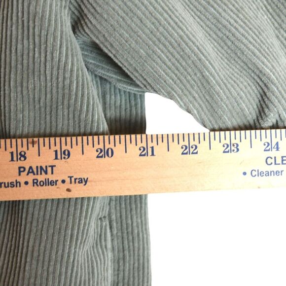 Zara Oversized Boxy Corduroy Shacket Women’s Sage Green Button-Up Shirt Jacket M - Picture 8 of 10